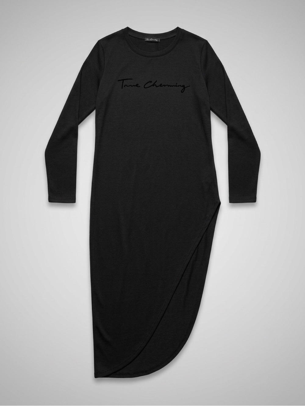 Zara Black Long Sleeve Asymmetric Top